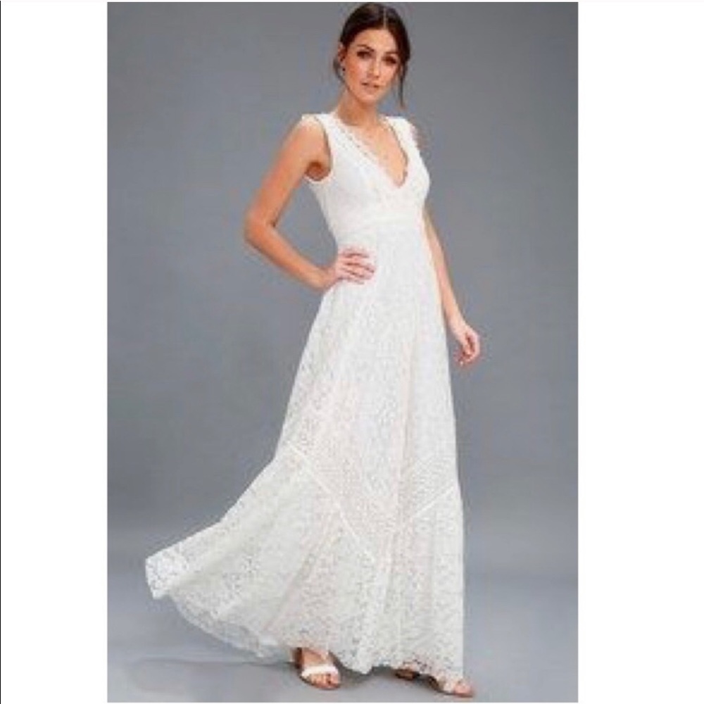 Lulus white maxi dress